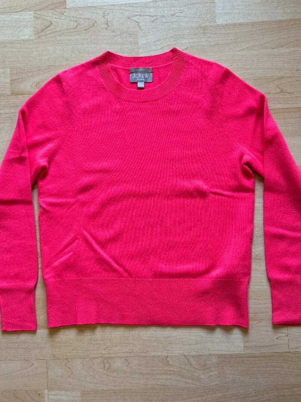 J.Crew Cashmere classic-fit crewneck sweater size S - Neon Bright Strawberry
